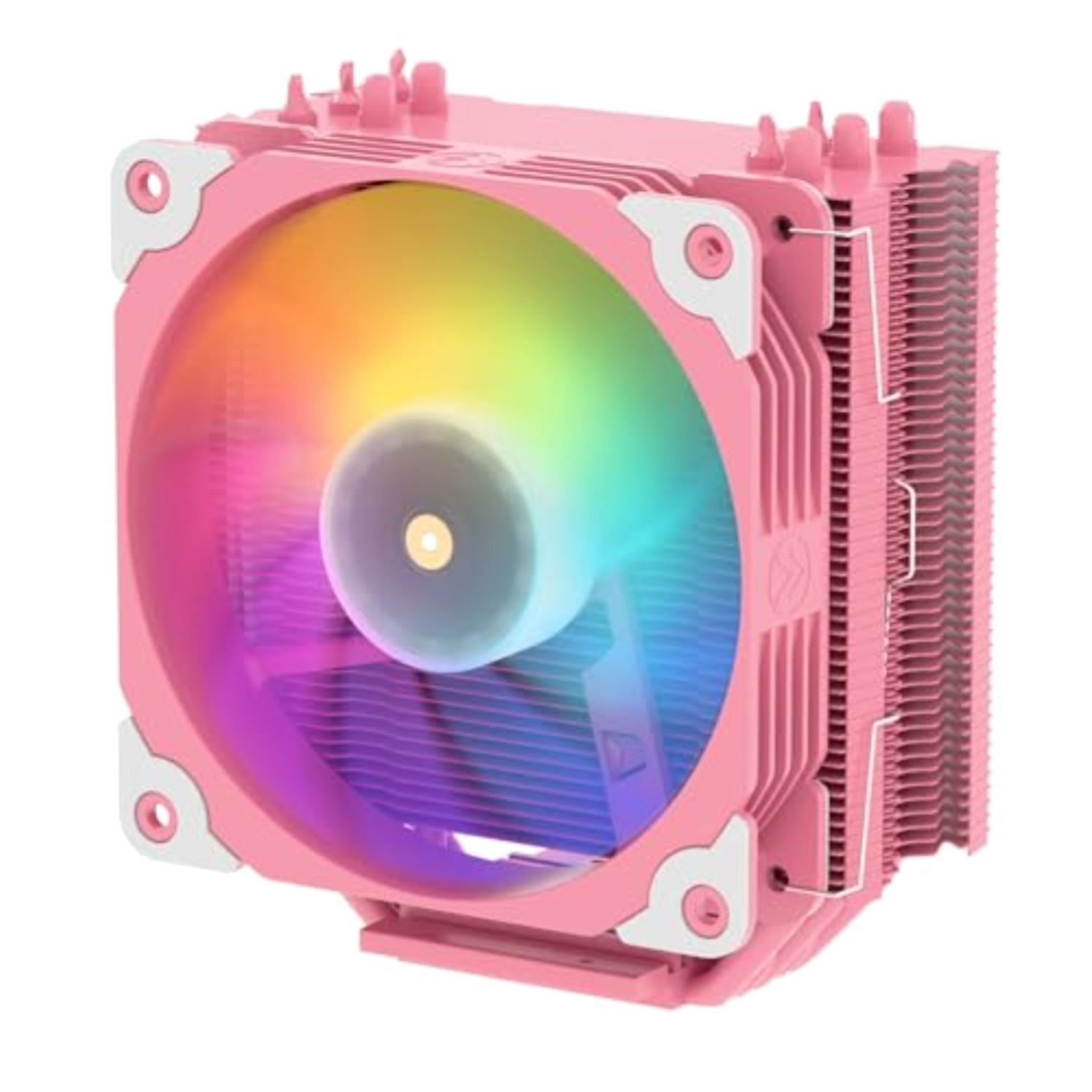 CPU Air Cooler 120mm 5 Heat Pipes Pink Aluminium Compatible with Intel AMD