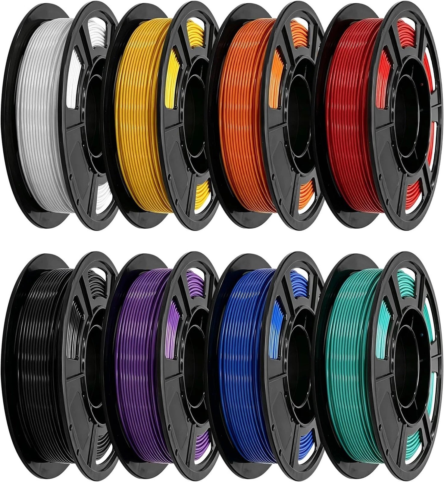PLA Filament 1.75mm 8 Color Bundle 250g Spools Dimensional Accuracy ±0.02mm