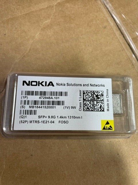 NEW:  Nokia SFP + 9.8G 1.4km 1310nm:  472948A.101