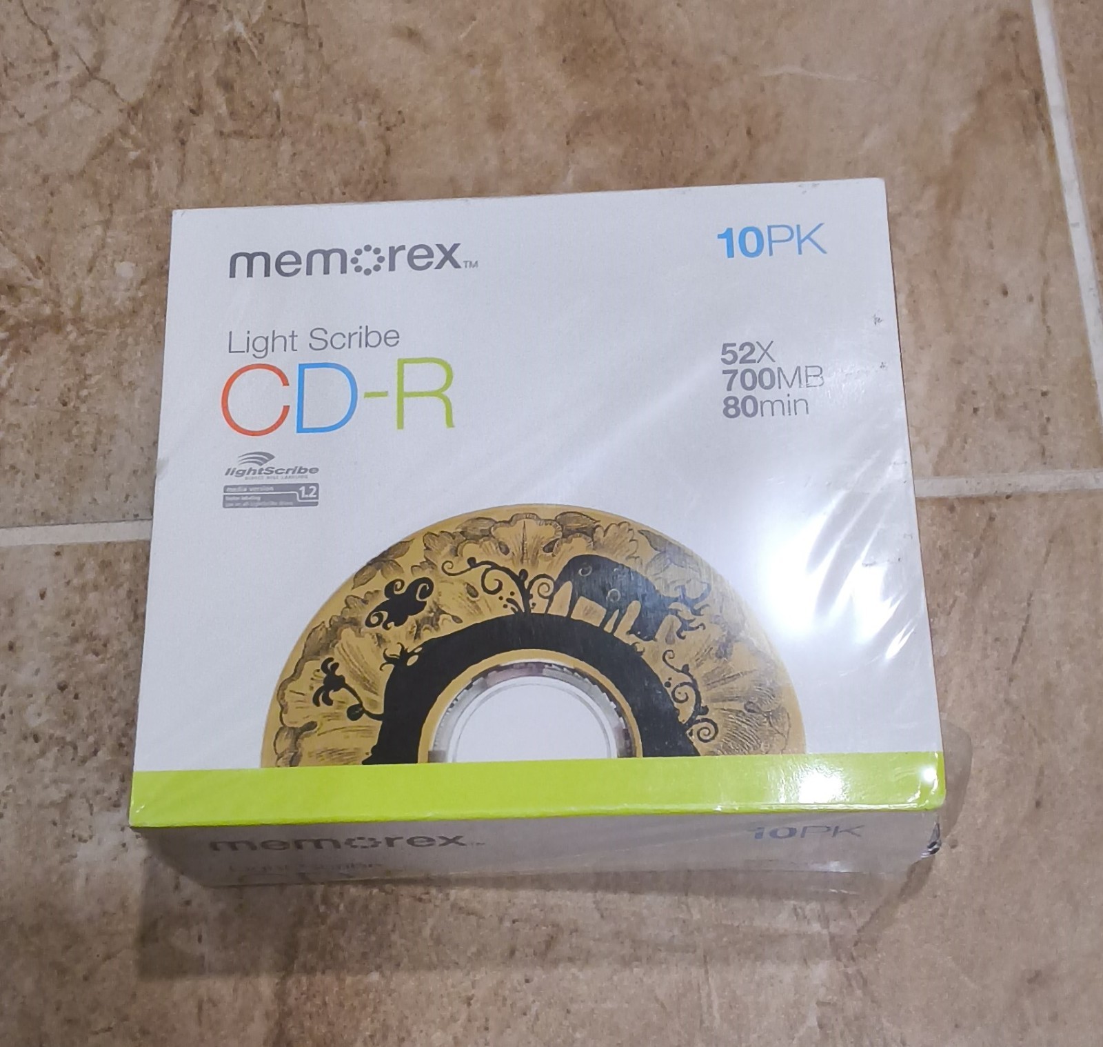 SEALED Memorex 10 Pack Light Scribe CD-R 52x 700mb 80 Min BRAND NEW