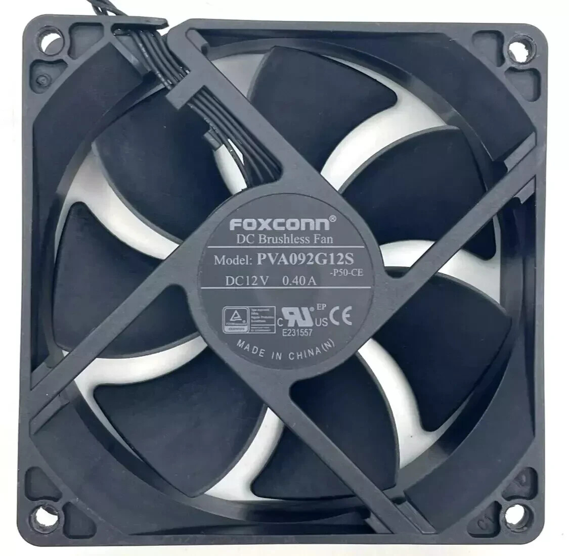 Foxconn 9cm 92x92x25mm DC12V 0.40A 4 Lines Pwm CPU Cooling Fan PVA092G12S