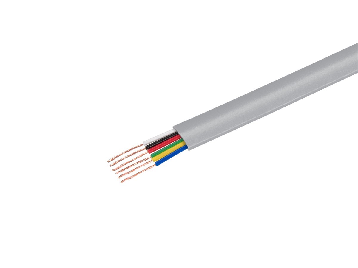 Monoprice RJ12 6 Conductor Modular Bulk Cable, 28AWG, Stranded, Flat, Sliver,