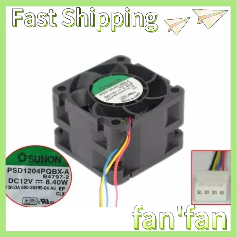 PSD1204PQBX-A B4797-2 One SUNON DC 12V 8.4W 40*40*28mm 4-Pin Server Cooling Fan