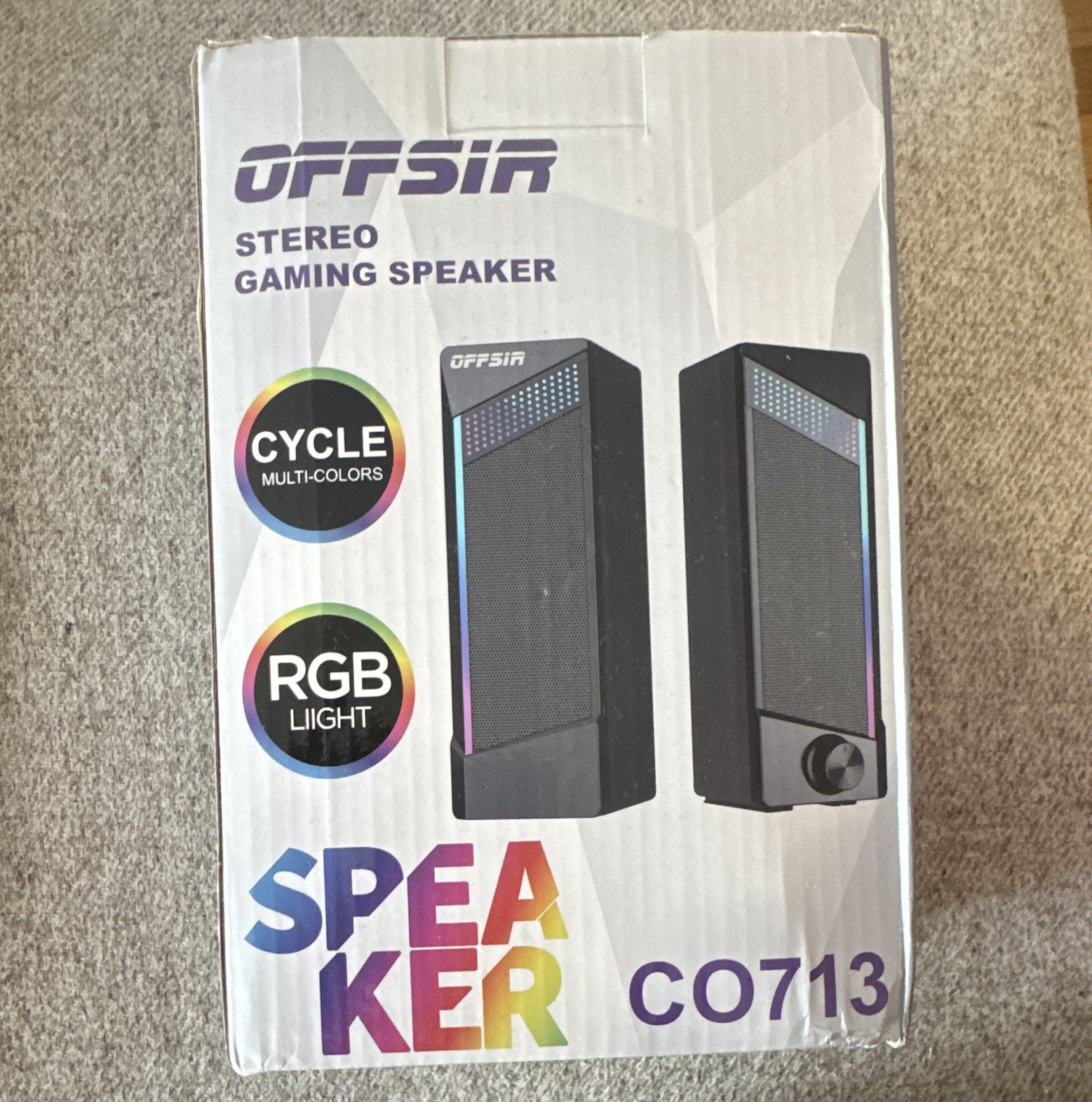 OFFSIR CO713 Wired 2.0 RGB Gaming Computer Speakers 10W RMS Black