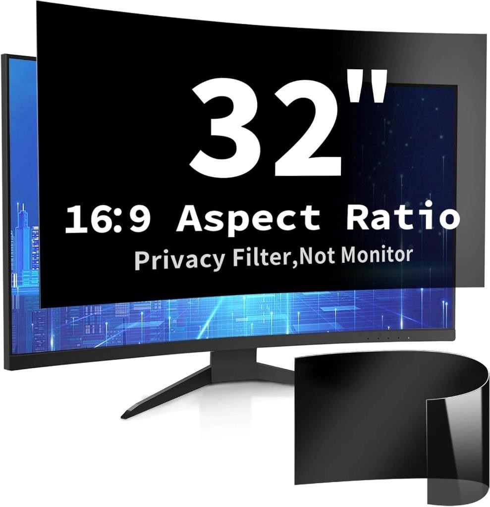 12 Pack 32 Inch Curved Privacy Screen Filter 16:9 Widescreen Monitor NEW Dejimax