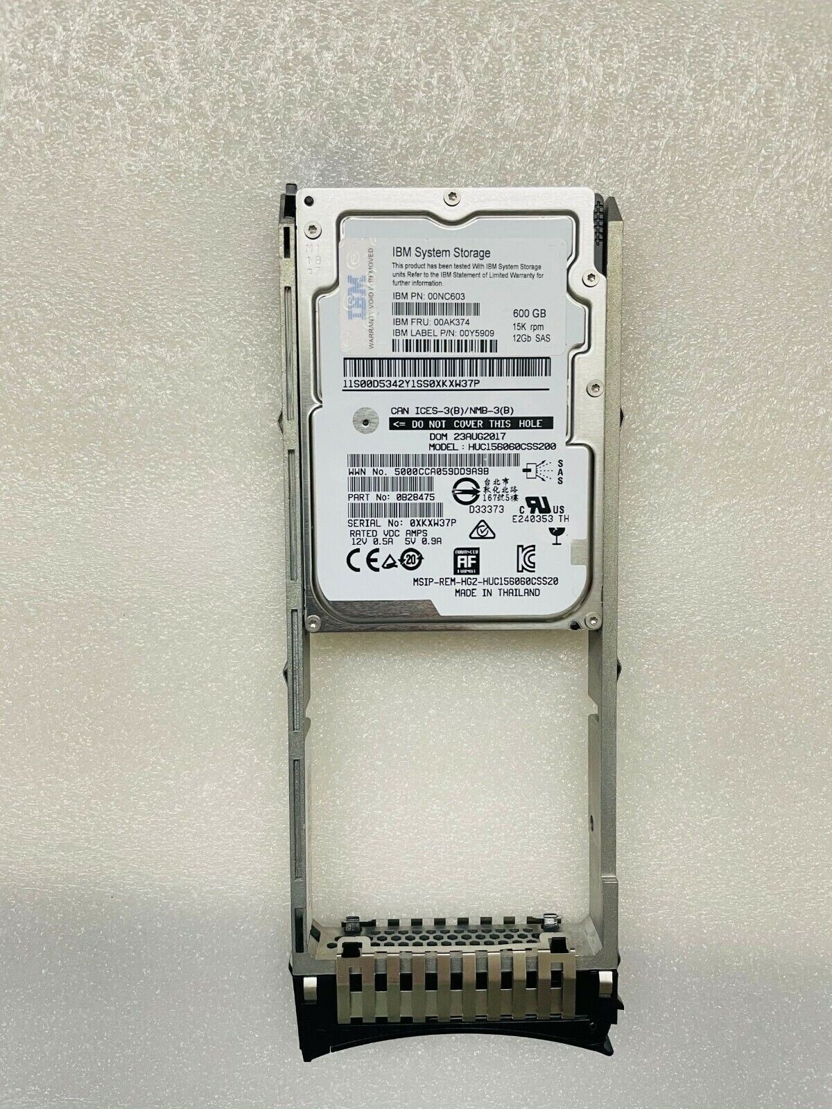IBM 00NC603 V3500 V3700 600G 15K SAS 12Gbps 2.5 00MJ143 00AK374 Hard Disk Drives