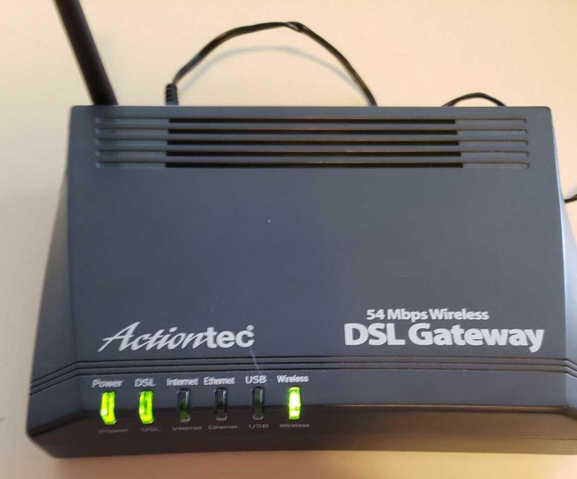 ACTIONTEC DSL MODEM WITH WIRELESS GATEWAY GT701-WG