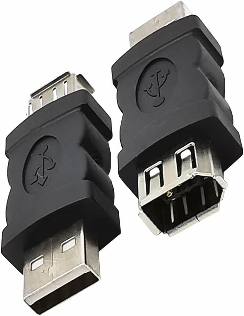 2 Pieces Firewire IEEE 1394 6 Pin USB Adapter Firewire to USB Converter for Prin