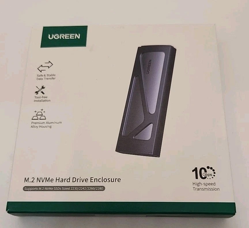 UGREEN M.2 NVMe Hard Drive ENCLOSURE - 10Gbps