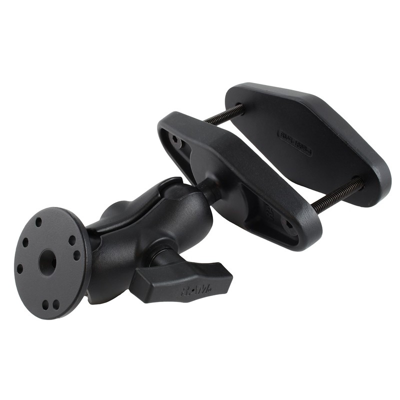 RAM Square Post 1.5" Ball Short Mount with Round Base - For Posts up to 4" Wide