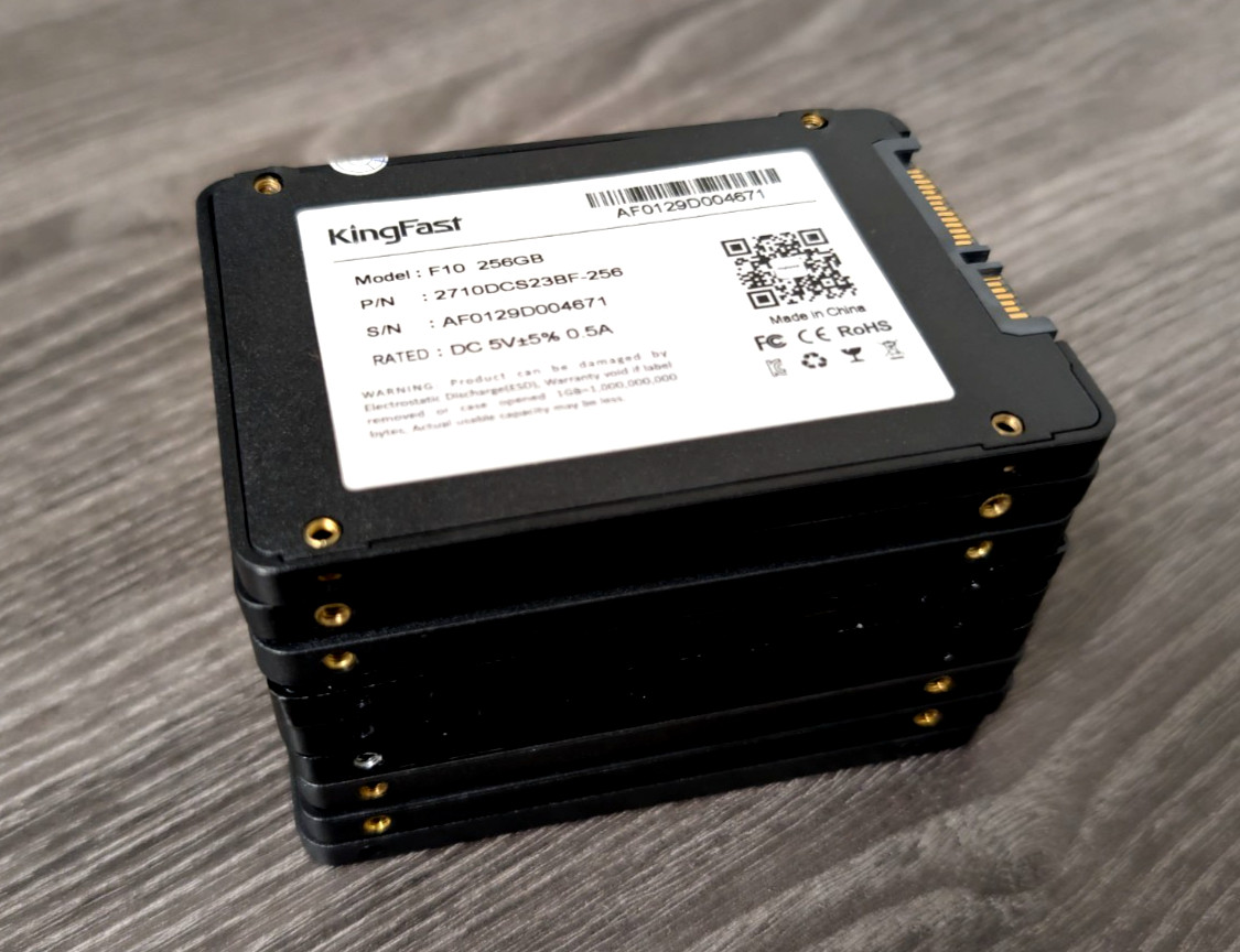 LOT of 9 KingFast F10 256GB 2.5" SATA SSD 2710DCS23BF-256