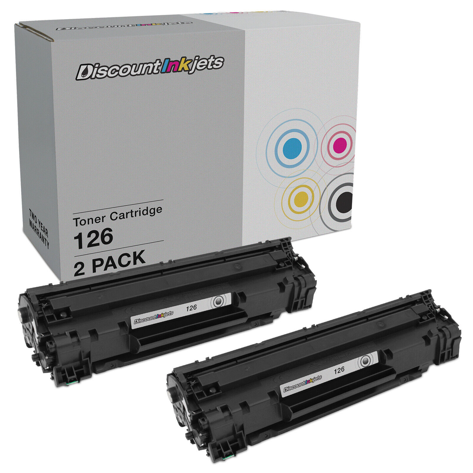 Compatible Toner Cartridge Replacements for Canon 126 (Black, 2-Pack)