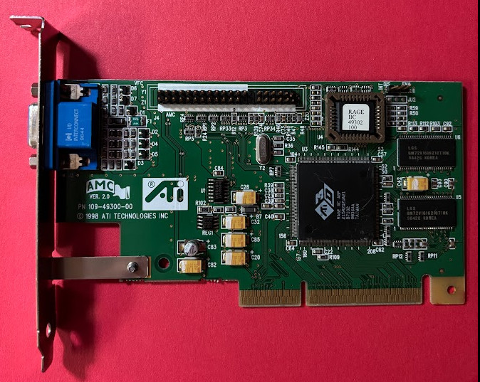 ATI 109-49300-00 109-49300-01 4MB AGP VGA Video Card Rage IIC