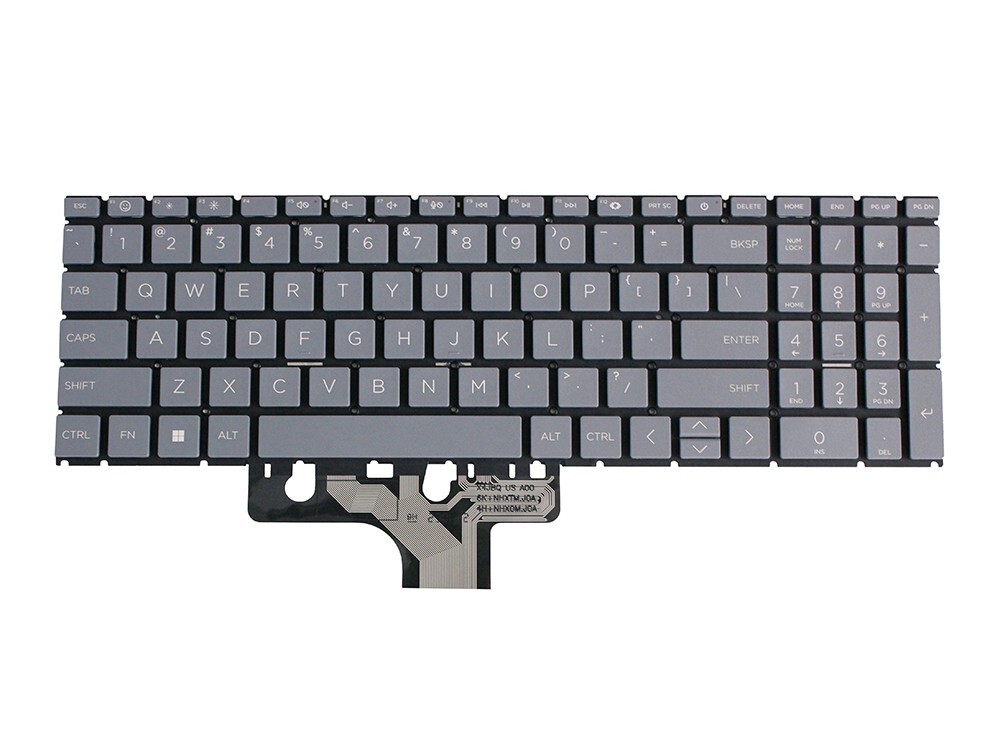 For HP 15-fc0002nr 15-fc0046nr 15-fc0062nr 15-fc0157nr Keyboard Gray Non-Backlit