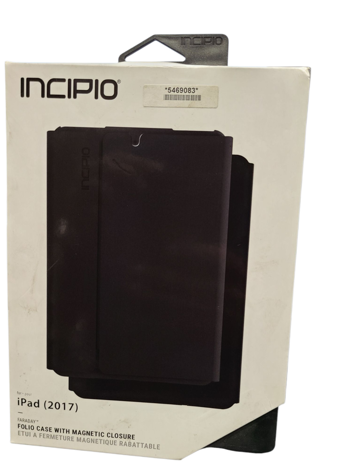 New Incipio Black 2017 IPad 12.9” Foilio Case W/ Magnetic Closure Black NEW