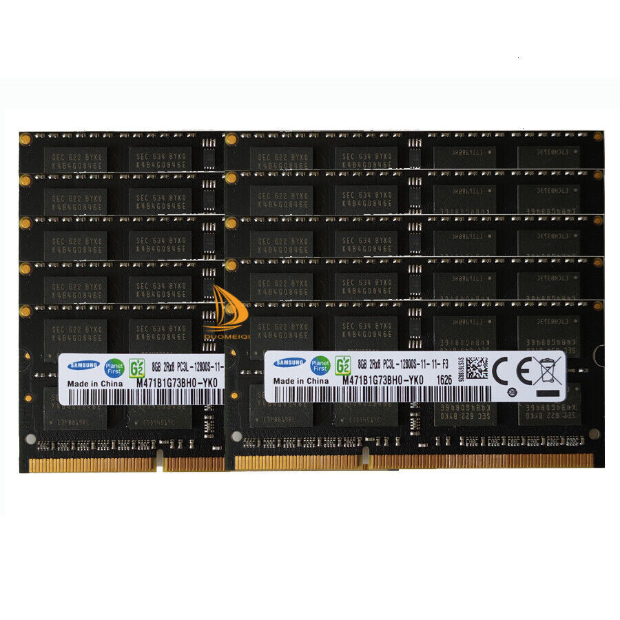 LOT Samsung 10x 8GB 2RX8 DDR3 1600MHz PC3L-12800S 1.35V SODIMM Laptop RAM^Memory