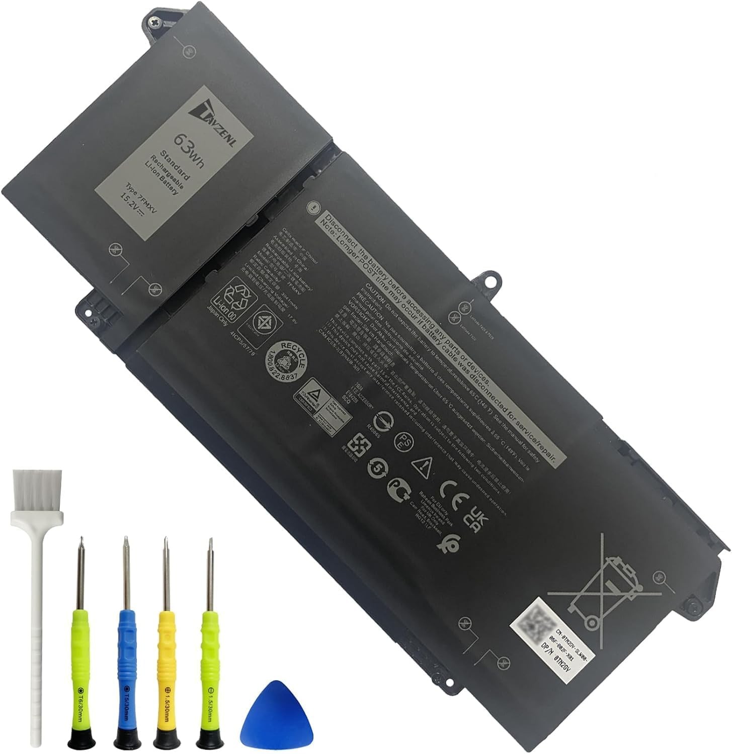7FMXV Battery Replacement for Dell Latitude 7520 7420 7320 5320 7420 7320 5320