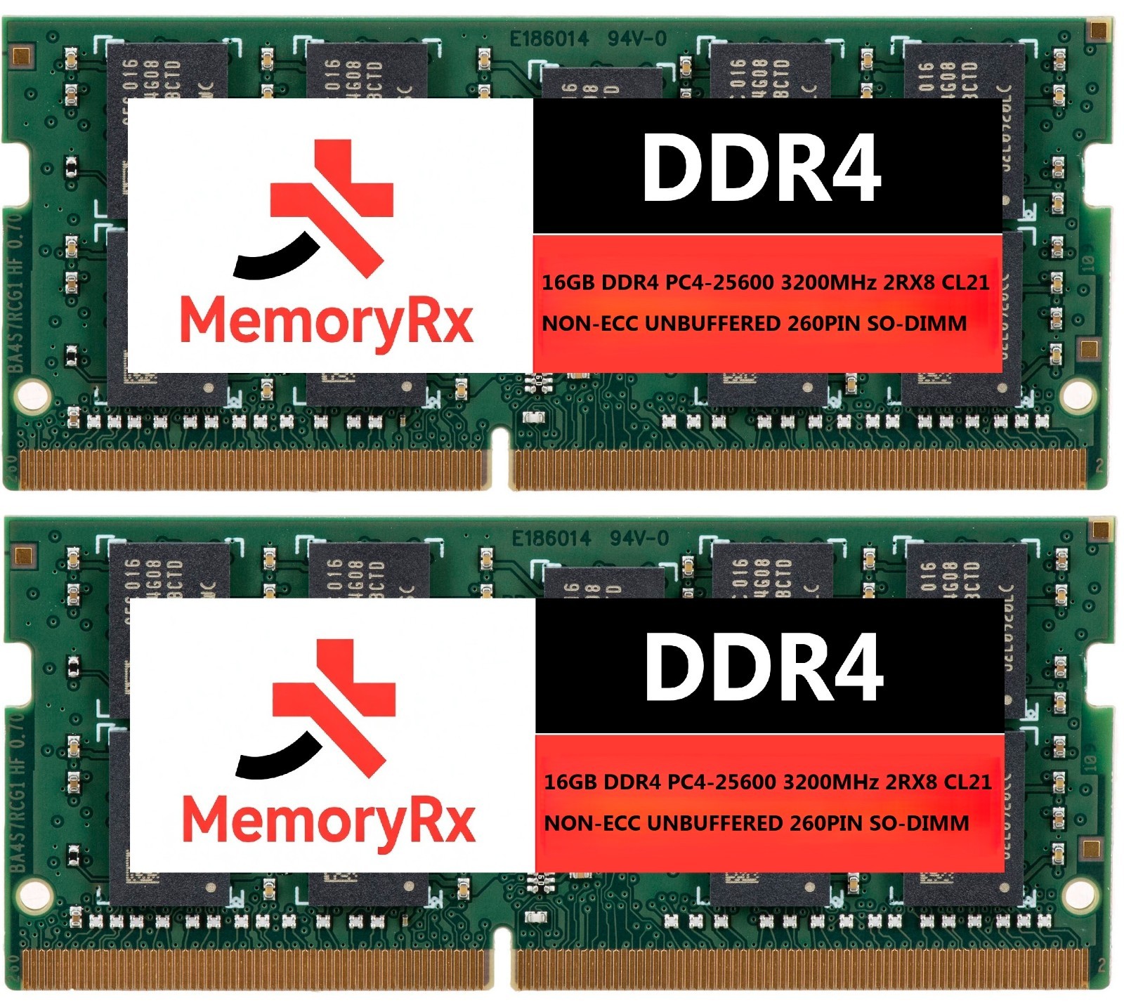 32GB (2X16GB) DDR4 3200MHz PC4-25600  SO-DIMM EQUIV TO CRUCIAL CT2K16G4SFRA32A