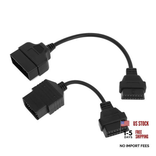 2pcs OBD1 to OBD2 22-Pin to 16-Pin and 17-Pin to 16-Pin Diagnostic Tool