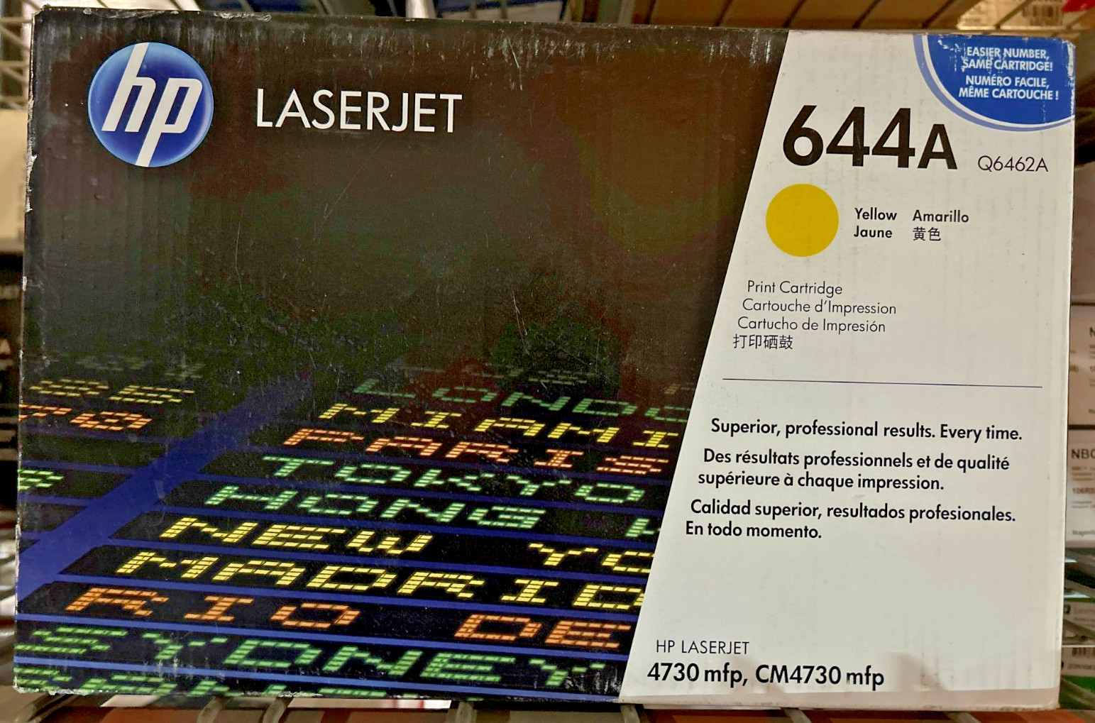 Genuine HP LaserJet Q6462A / 644A Yellow Toner for 4730 mfp, CM4730 mfp