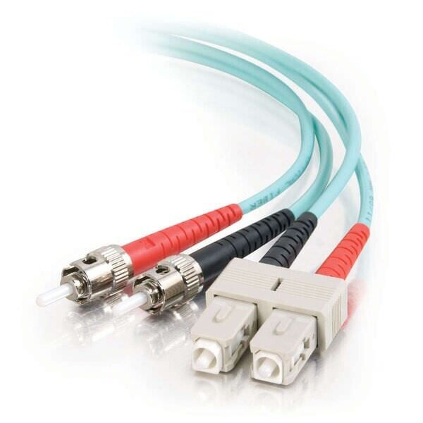 20 PACK LOT 3m SC-ST Duplex 50/125 OM3 Multimod Fiber Patch Cable OFNR Aqua 10FT