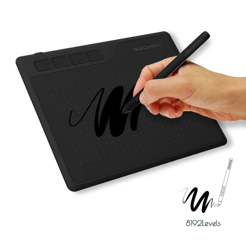 GAOMON S620 Graphics Drawing Tablet 6x4in 8192 Levels Pressure Battery-Free Pen