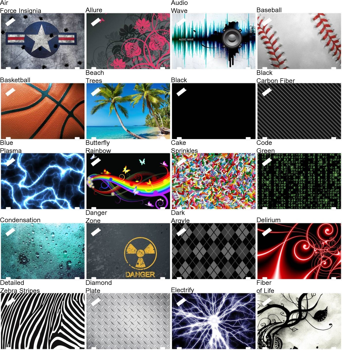 Choose Any 1 Vinyl Sticker/Skin for Lenovo Thinkpad X100e Laptop Lid - 