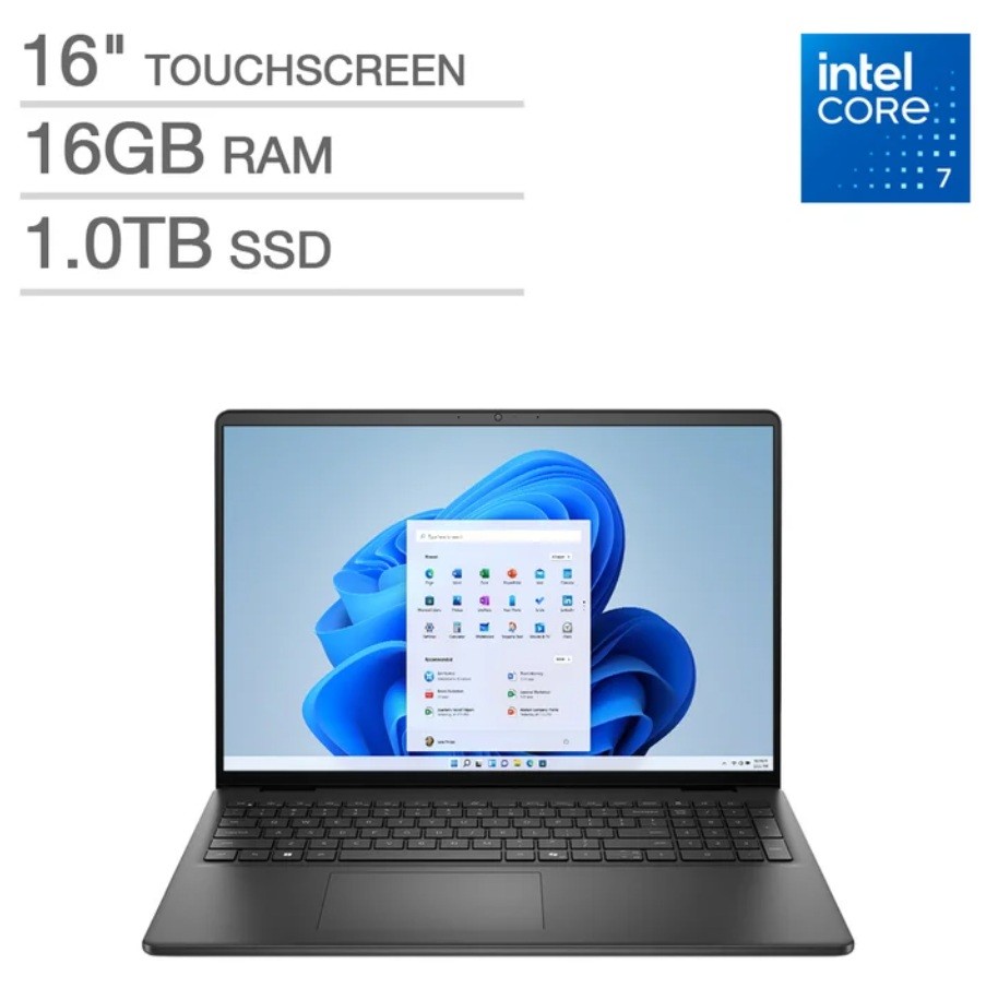 Dell 16 DC16250 16" FHD Touch Core 7 150U 16GB 1TB SSD W11H