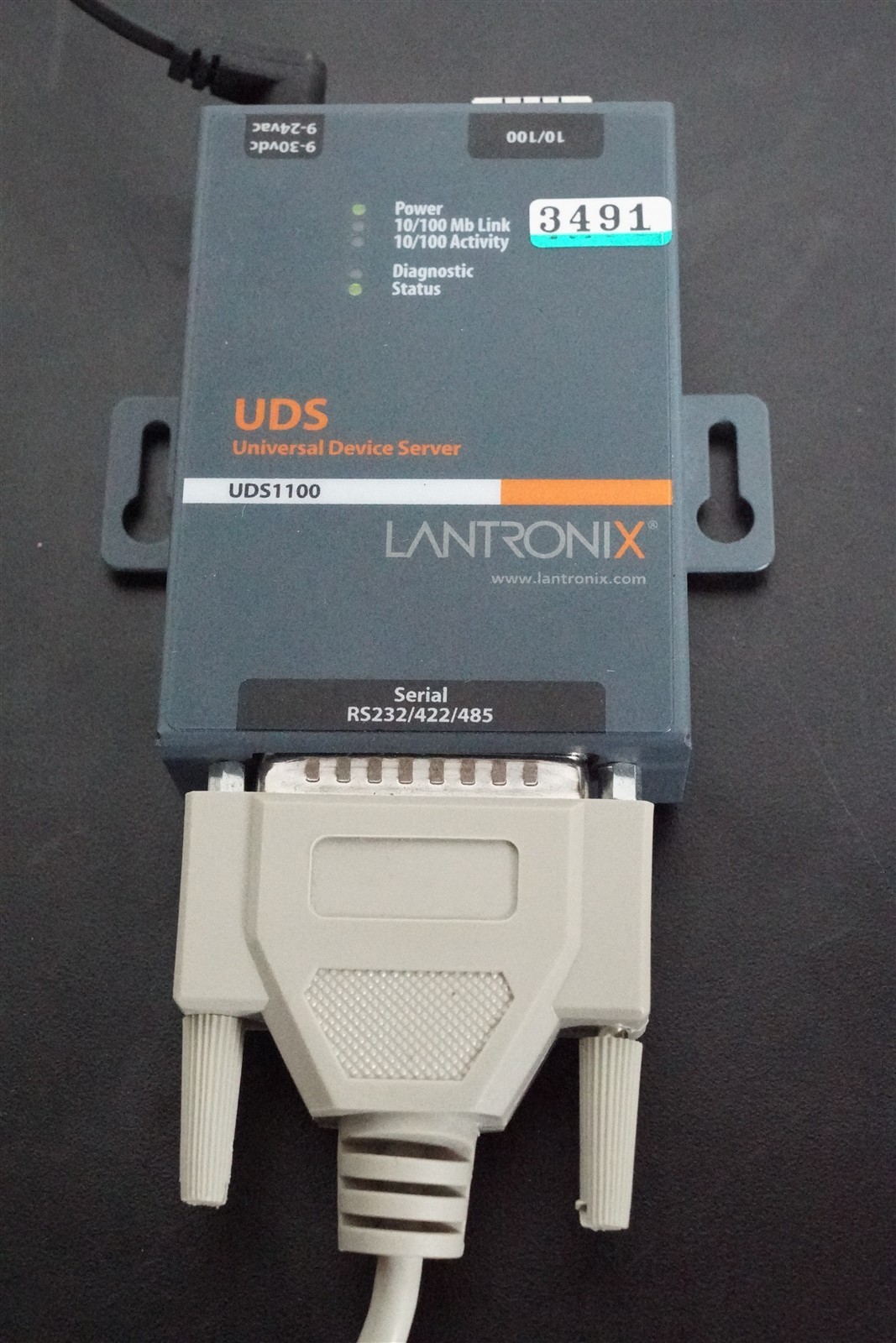 Lantronix UDS1100 1 Port Serial RS232/RS422/RS485 to Ethernet Server 080-358-001
