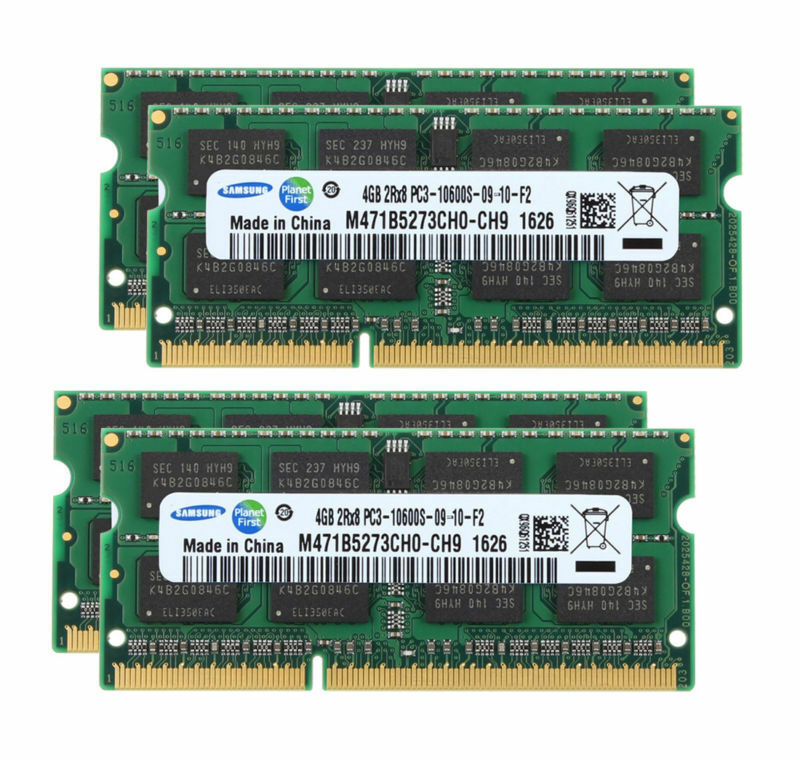 16GB Laptop RAM Samsung 4X 4GB DDR3 1333MHz PC3-10600S 204PIN SO-DIMM Memory &DD