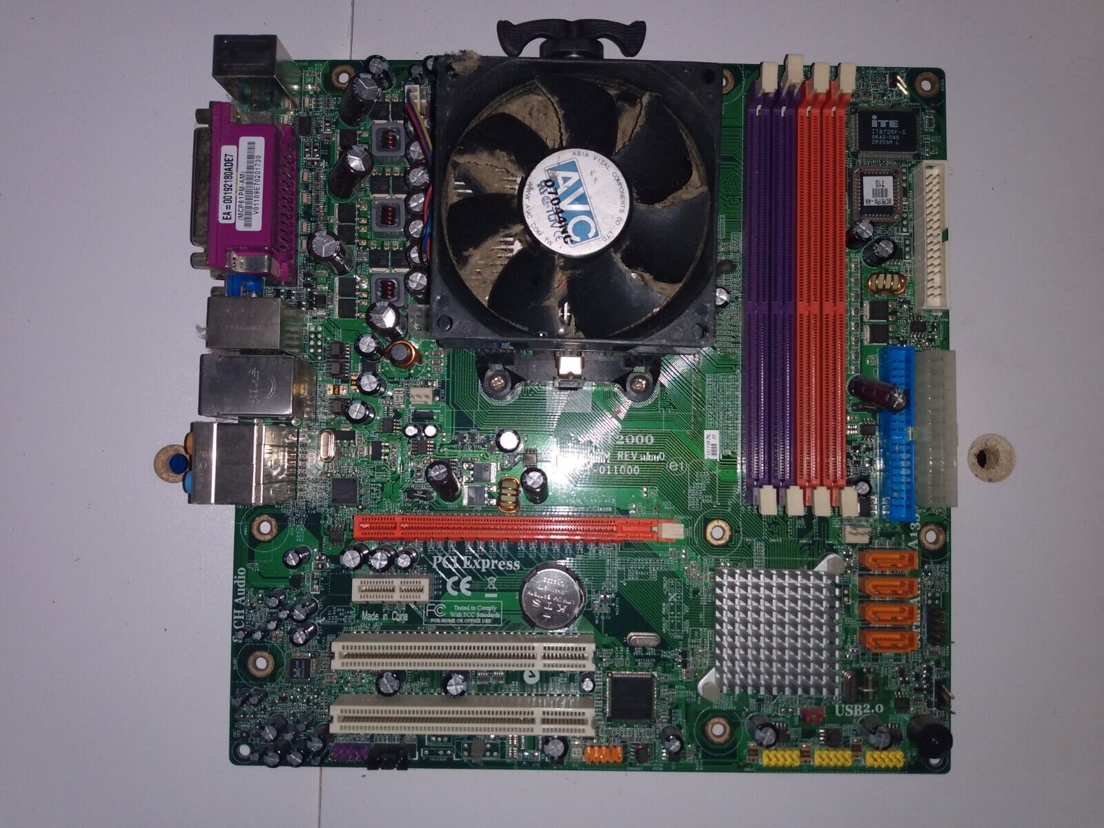 ECS HT2000 MCP61PM-AM REV 1.0 DESKTOP MOTHERBOARD ONLY FOR PARTS/REPAIR PREOWNED
