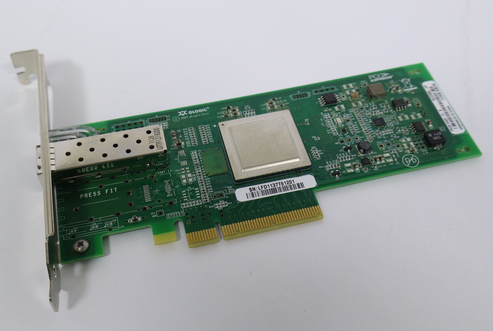 HP QLogic QLE2560 Single Port 8GB FC PCIe Full Height AK344-63002 489190-001