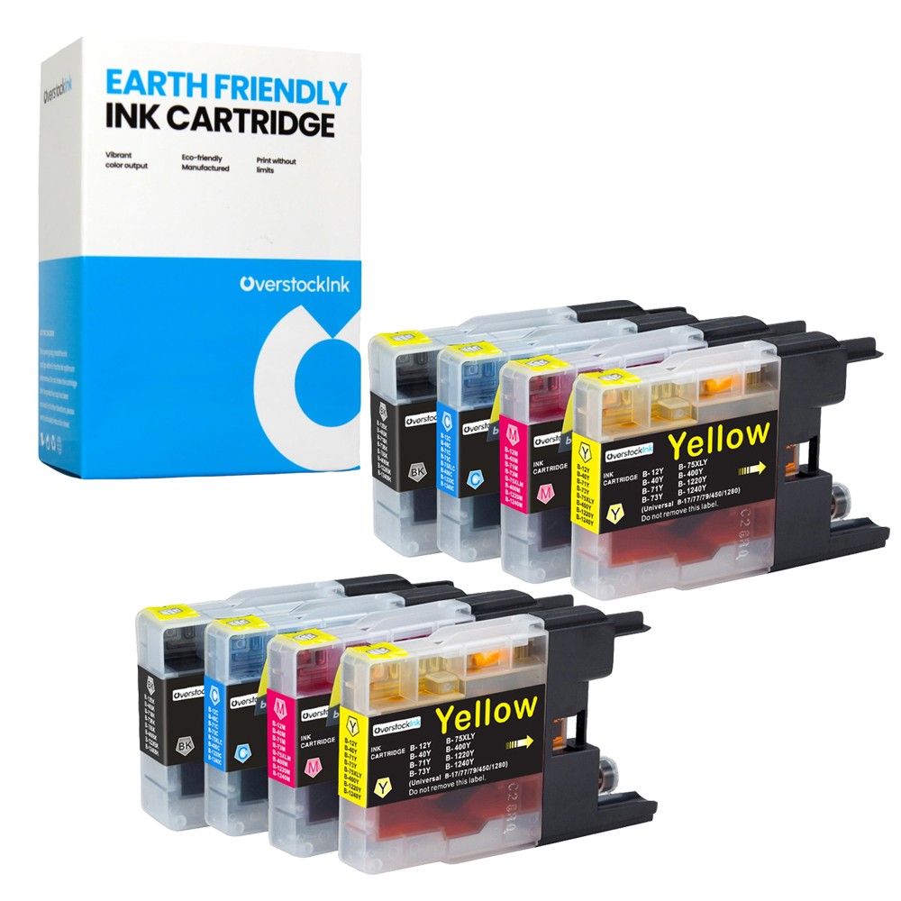 8-Pack OSI Compatible LC75 Printer Ink Cartridges fits Brother MFC J435W J625DW
