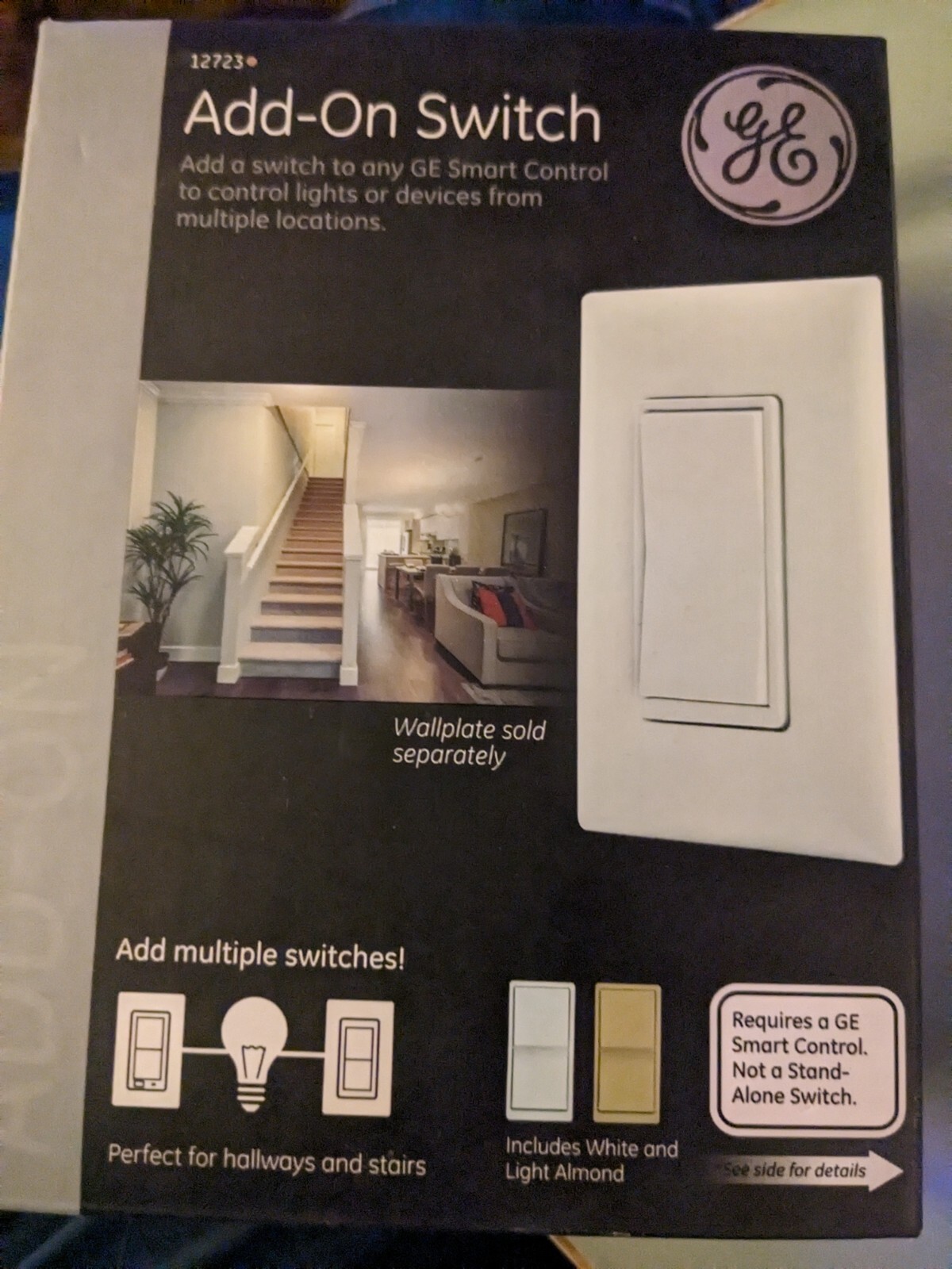 GE In Wall Add-On Switch 12723 (Brand New - unopened).   K