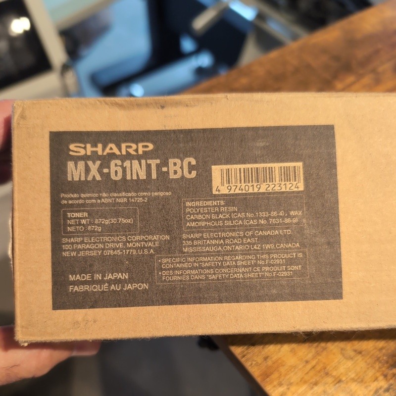 Genuine Sharp MX61NTBC Black Toner Cartridge - Factory Sealed