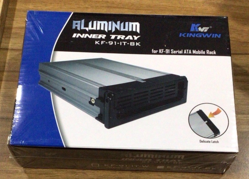 KINGWIN Aluminum Inner Tray for KF-91 Serial Ata Mobile Rack - KF-91-IT-BK New