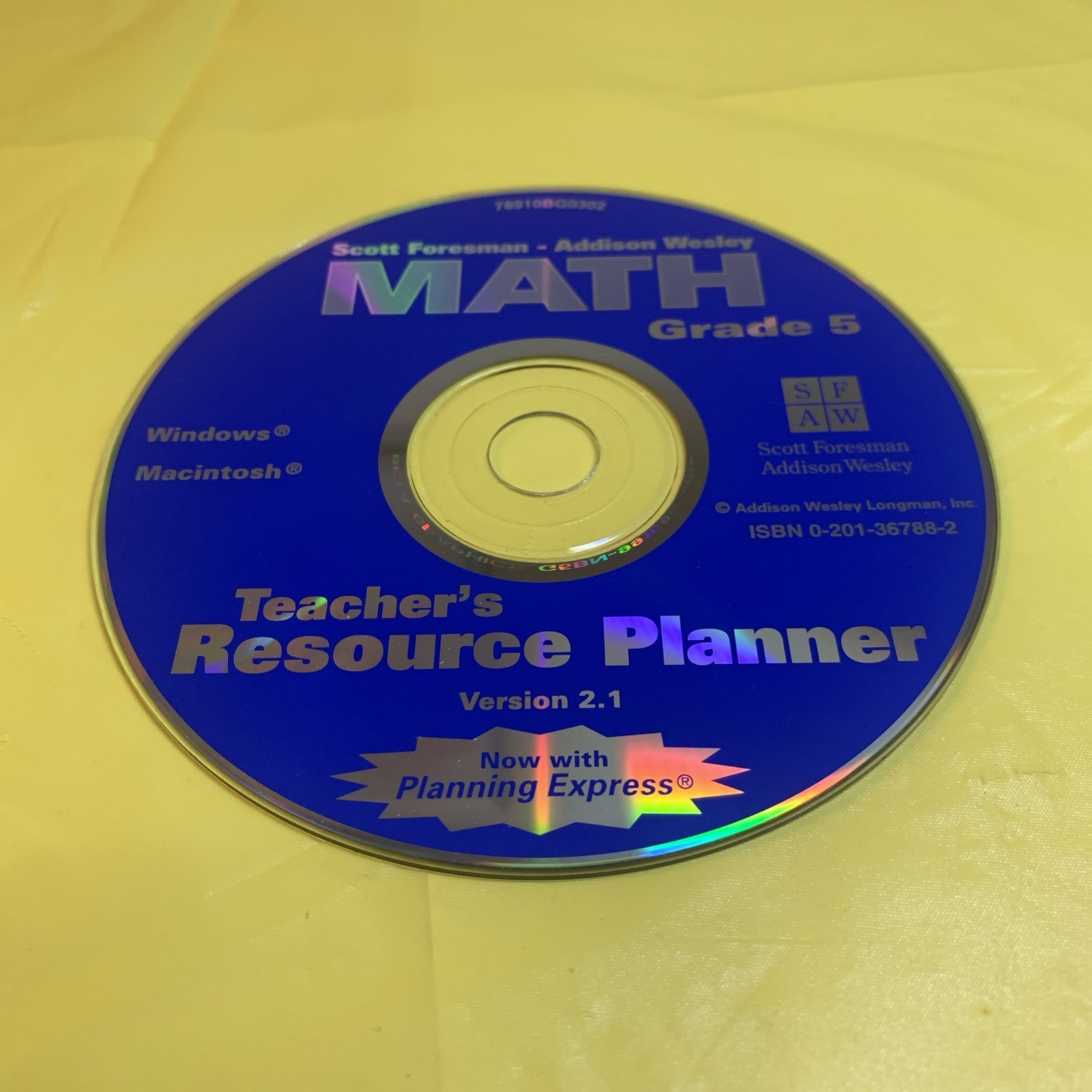 SCOTT FORESMAD-ADDISON WESLEY MATH GRADE 5 TEACHER'S RESOURCE PLANNER VER. 2.1