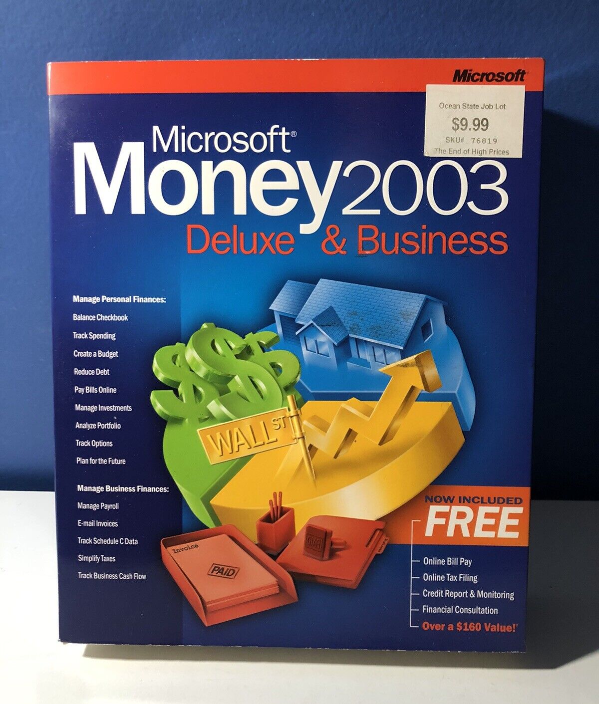 New/Sealed NOS Microsoft Money 2003 Deluxe software for Windows