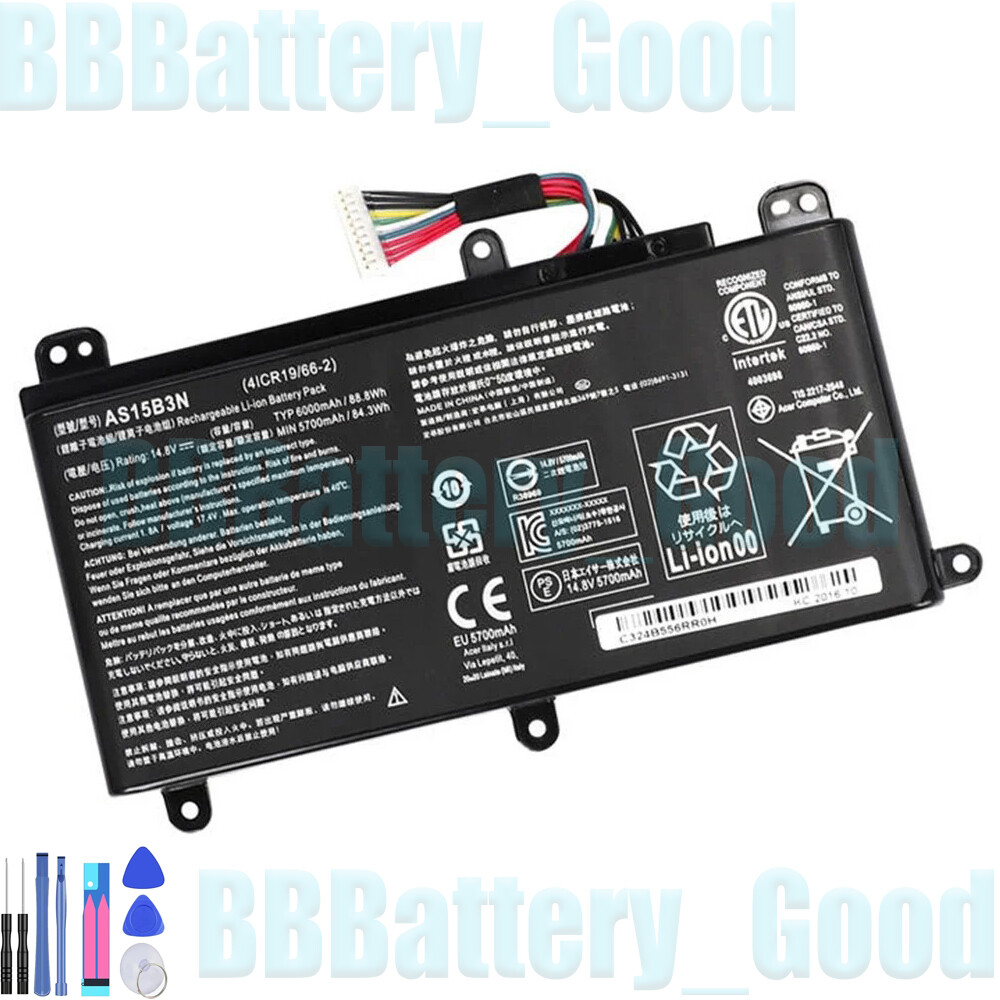  AS15B3N Battery For Acer Predator 15 G9-591 G9-592 17 G9 G9-791 G9-591 88.8WH
