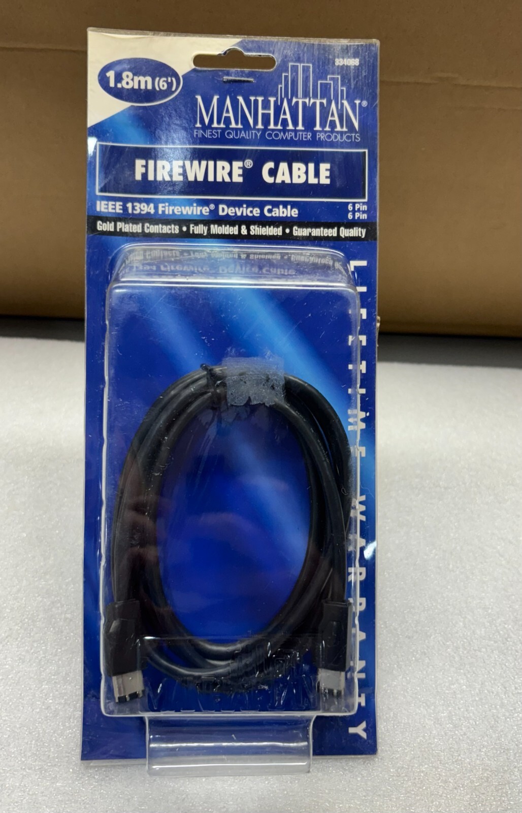MANHATTAN Firewire Cable IEEE 1394 6' (1.8m) 6 Pin - 6 Pin NEW