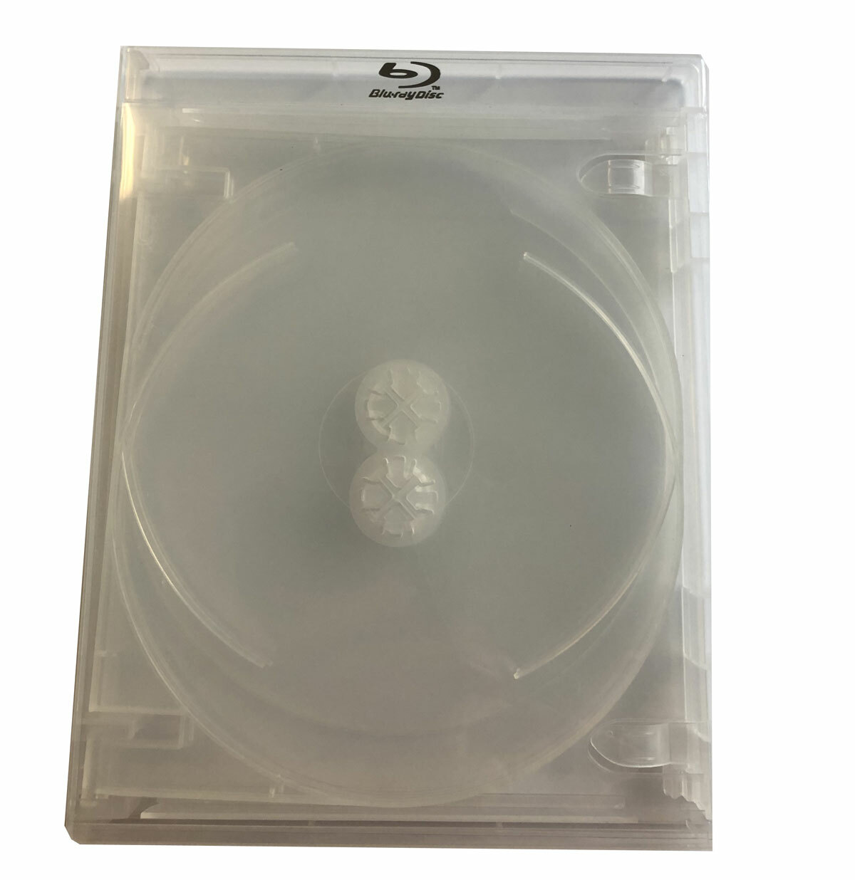 New Clear 2 MegaDisc 15mm Blu-ray Replacement Case Holds 5 Discs (5 Tray) box