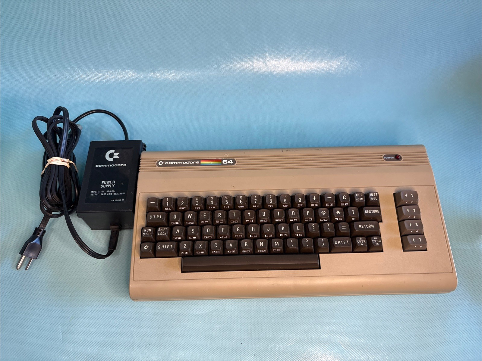 Commodore 64 Model C64 Breadbin Computer w/ Power Supply - TURNS ON