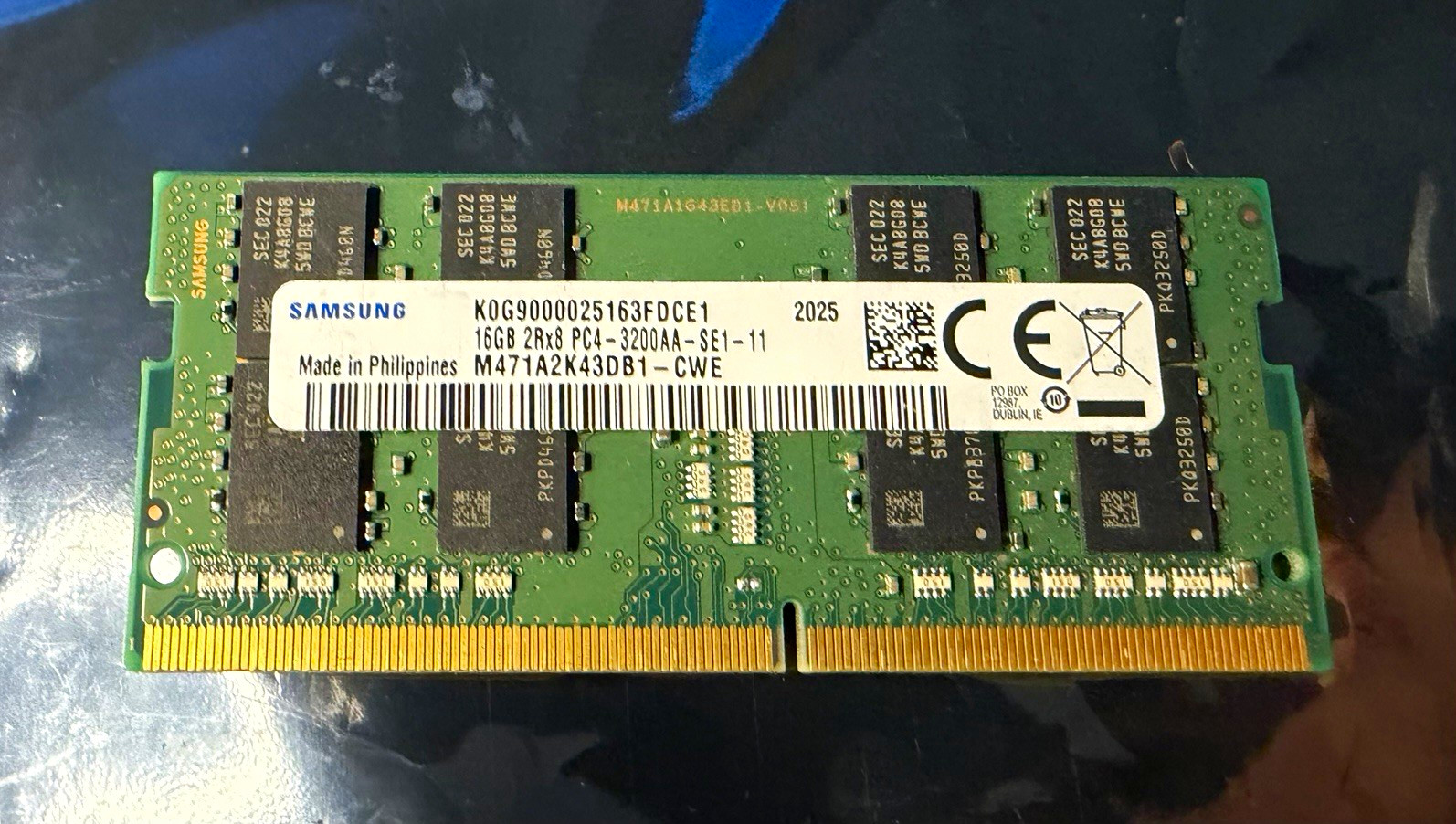 Samsung 16GB DDR4 SO-DIMM PC4-3200AA 260-Pin RAM