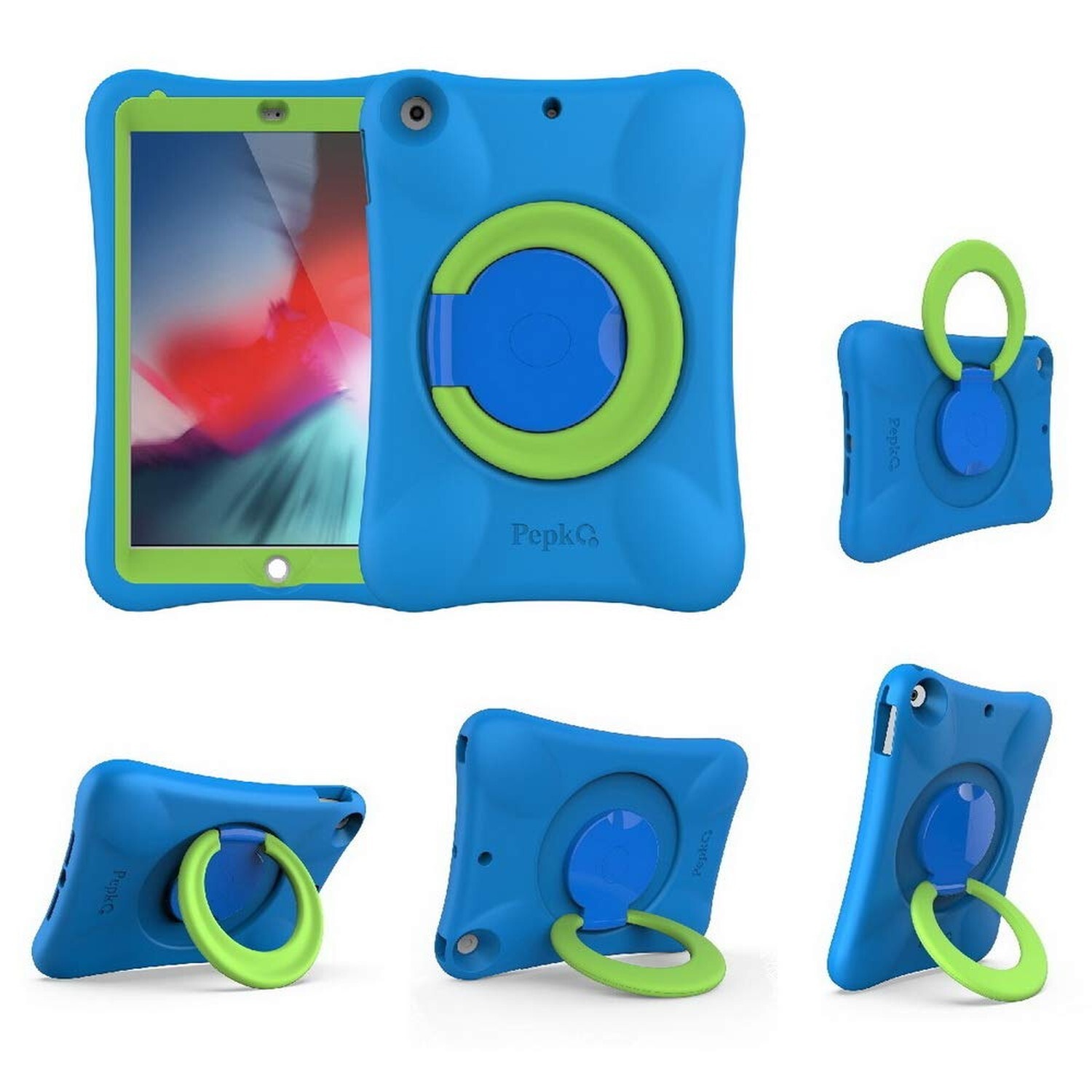 NLR FUN Pepkoo Kids EVA Case for iPad | Multi-Direction Stable Stand | Compat...