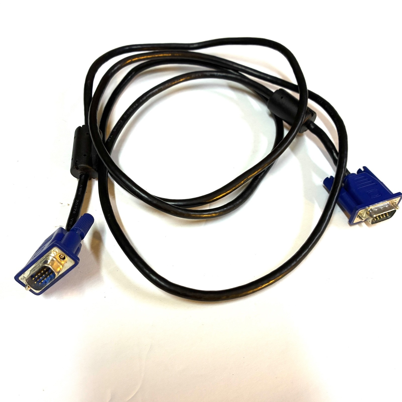 DB15 Serial Cable,   vintage 15 pin  DB15 Male to Male, 6 ft printer cable
