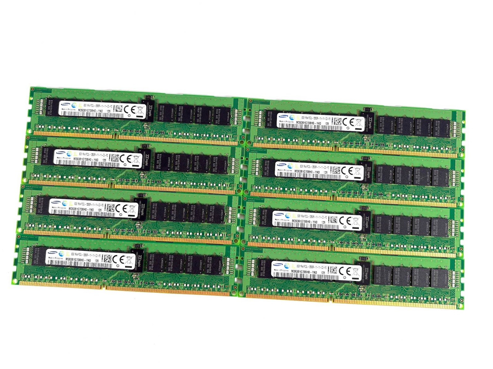 8x Samsung 8GB 1Rx4 PC3L-12800R-11-11-C2-P2 RAM/Memory