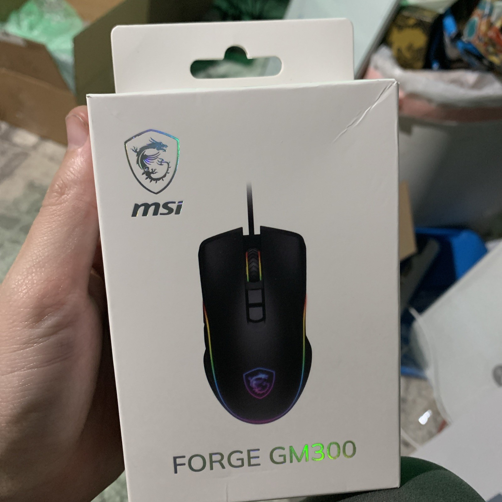 MSI Forge GM300 Lightweight Gaming Mouse - USB, RGB, Adjustable up to 7200 DPI -