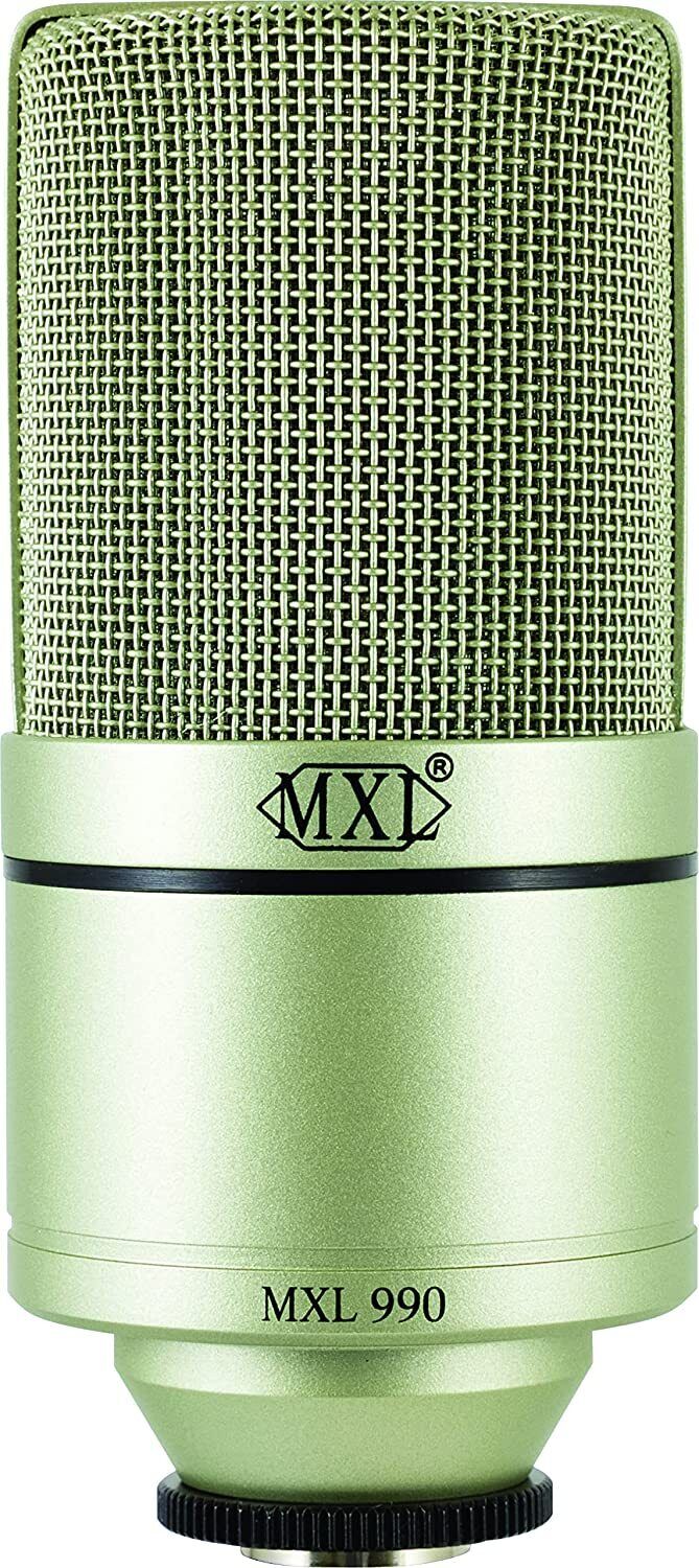 MXL MXL-990 Instrument Condenser Microphone Beginner XLR Connector, Champagne