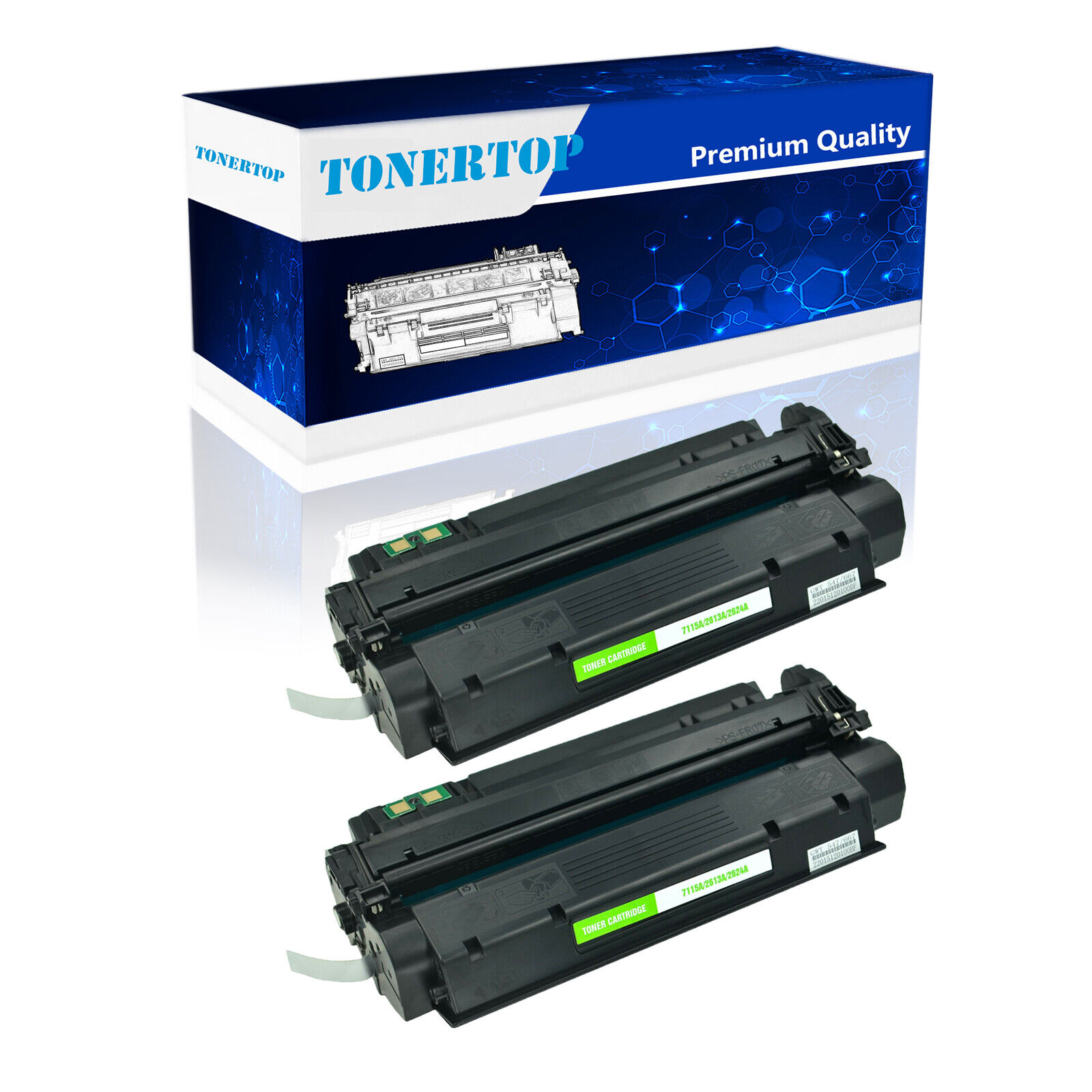 2 PK C7115A 15A Toner Cartridges Compatible For HP LaserJet 1000 1200 1220 3300