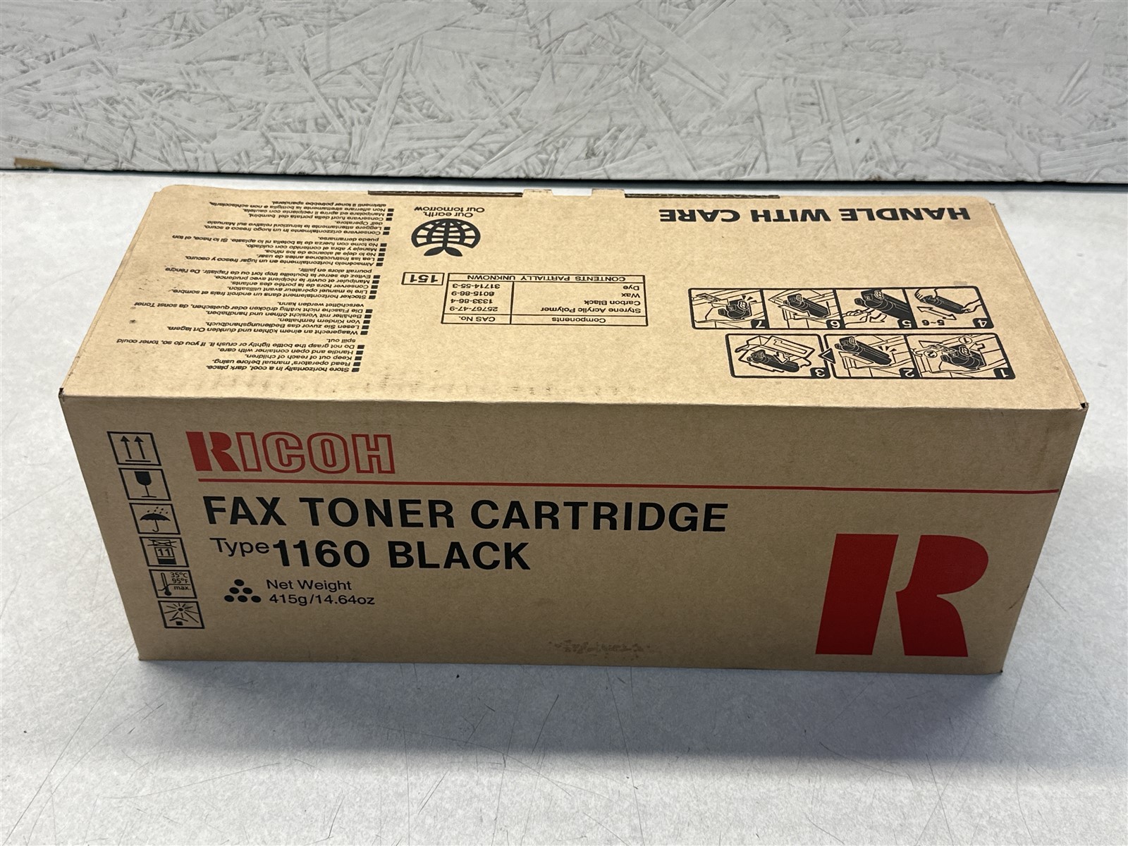RICOH TYPE 1160 BLACK FAX TONER CARTRIDGE NEW IN THE OPEN BOX-MULTIPLE